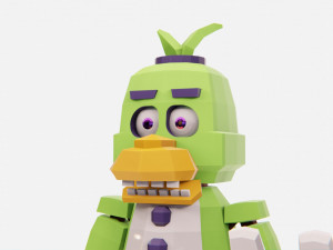 Animatronics character low poly fnaf 3D Model