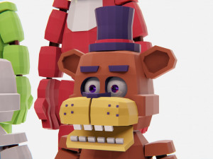 Animatronics character low poly fnaf 3D Model