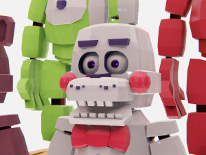 Animatronics character low poly fnaf 3D Model