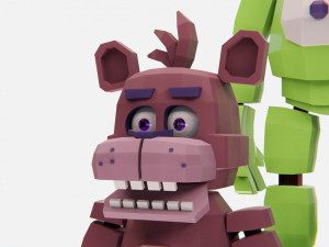 Animatronics character low poly fnaf 3D Model