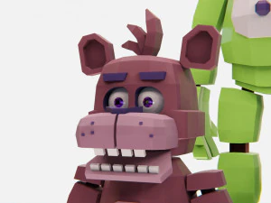 Animatronics character low poly fnaf 3D Model