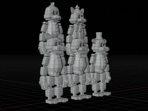 Animatronics character low poly fnaf 3D Model