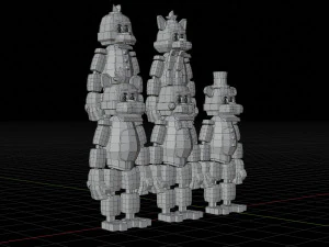 Animatronics character low poly fnaf 3D Model