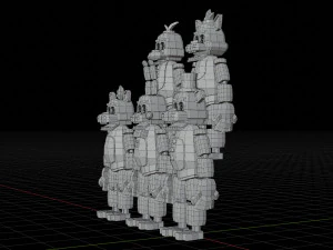 Animatronics character low poly fnaf 3D Model