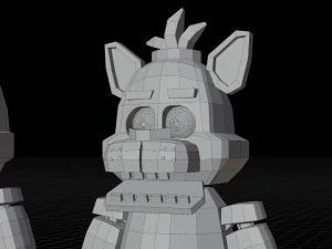 Animatronics character low poly fnaf 3D Model