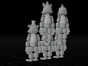 Animatronics character low poly fnaf 3D Model