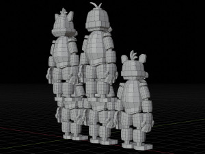 Animatronics character low poly fnaf 3D Model