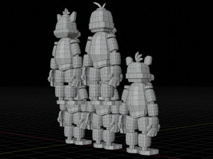 Animatronics character low poly fnaf 3D Model