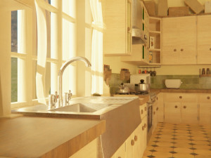 Cartoon Kitchen Room Props Modelo 3D