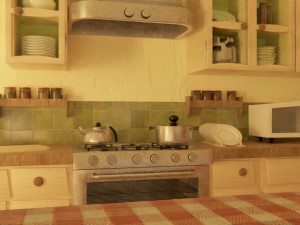 Cartoon Kitchen Room Props Modelo 3D