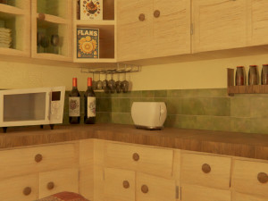 Cartoon Kitchen Room Props Modelo 3D