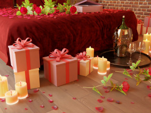 Valentines day Bedroom Model 3D