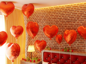 Valentines day Bedroom Model 3D