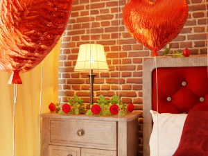 Valentines day Bedroom Model 3D