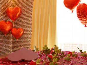 Valentines day Bedroom 3D Model