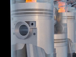 V4 Motor engine VAZ 2105 animated 3D Модель