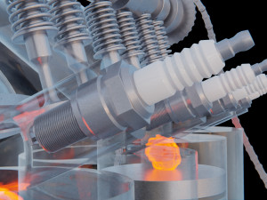 V4 Motor engine VAZ 2105 animated 3D Модель