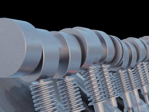 V4 Motor engine VAZ 2105 animated 3D Модель