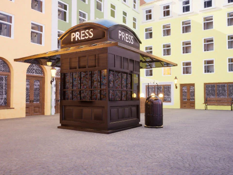 Modular European Quartal Building 3D Model