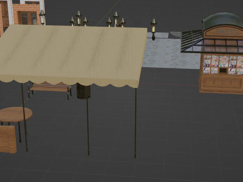 Modular European Quartal Building 3D Model