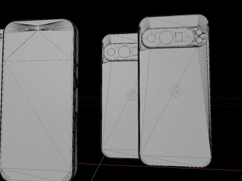 Google Pixel 9 Pixel 9 PRO Pixel 9 XL Pixels efects 3D Model
