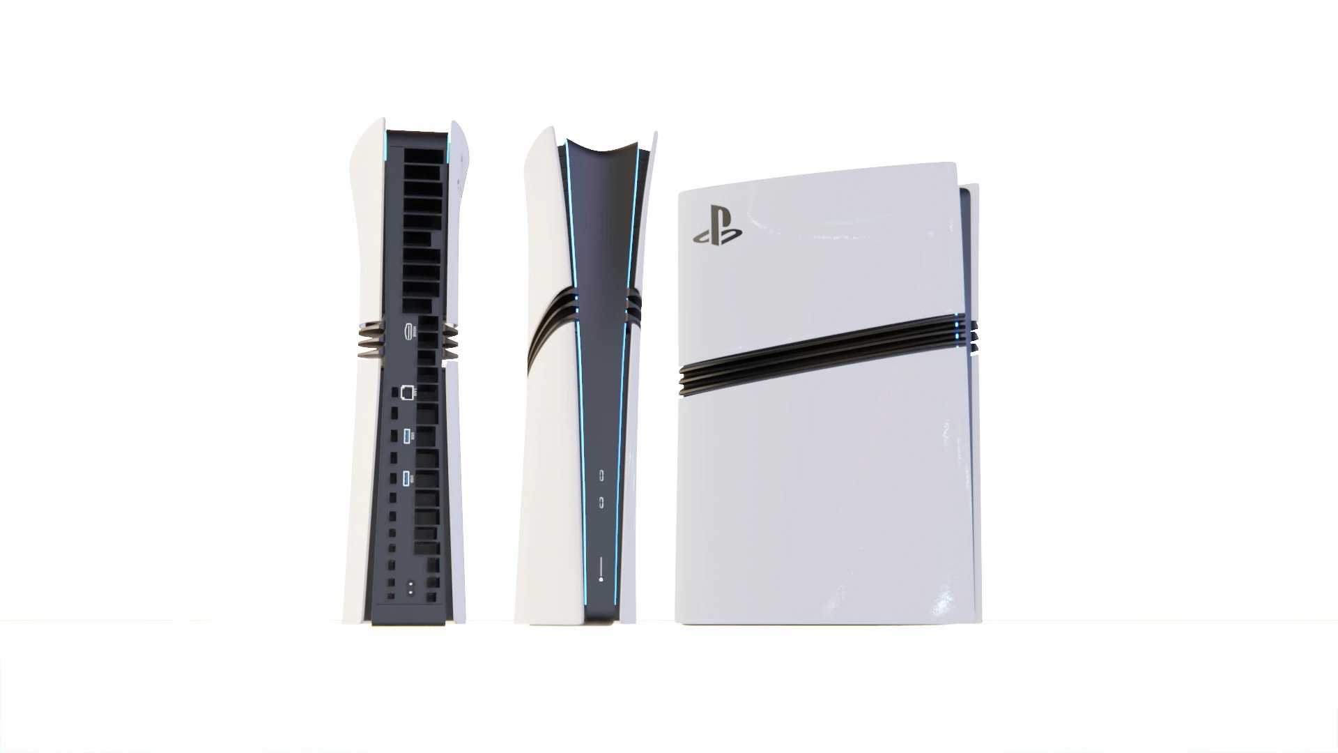 High-Poly of PlayStation 5 Pro 3D Model .c4d .max .obj .3ds .fbx .stl .blend 