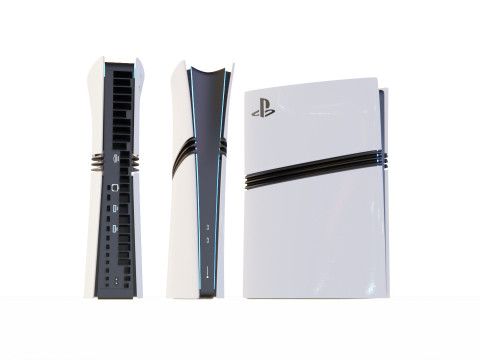 High-Poly of PlayStation 5 Pro Modelo 3D