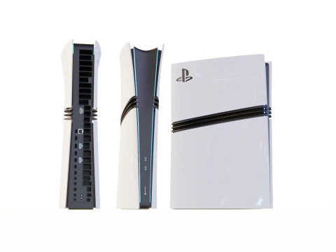 PlayStation 5 Pro'nun Y&uuml;ksek Politiği 3D Model