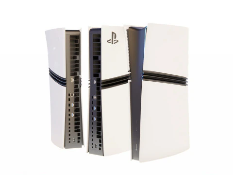 High-Poly of PlayStation 5 Pro 3D Model
