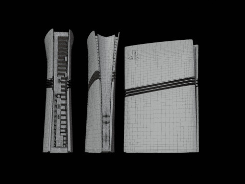 High-Poly of PlayStation 5 Pro 3Dモデル
