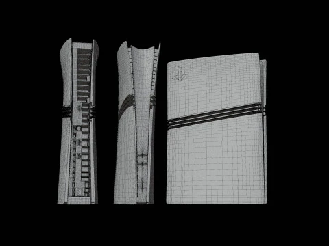 High-Poly of PlayStation 5 Pro 3D Model