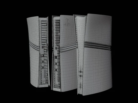 High-Poly of PlayStation 5 Pro 3D Model