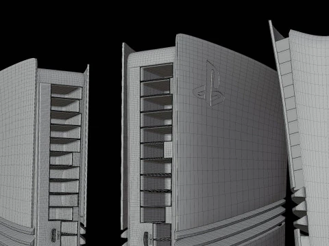 High-Poly of PlayStation 5 Pro 3D Model