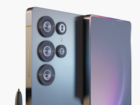 Detailed of Samsung S25 Ultra 3D Model