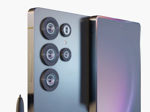 Detailed of Samsung S25 Ultra 3D Model