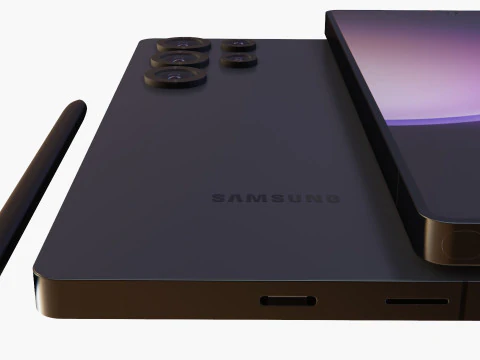 Detailed of Samsung S25 Ultra 3D Model