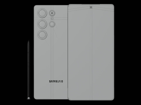 Detailed of Samsung S25 Ultra 3D Model