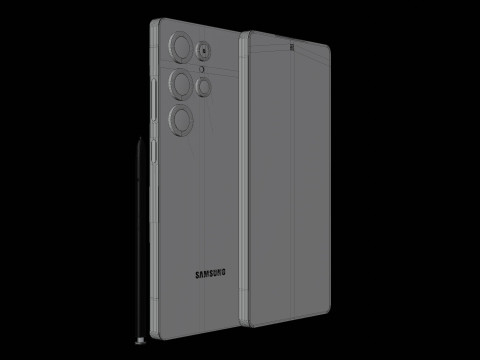 Detailed of Samsung S25 Ultra 3D Model