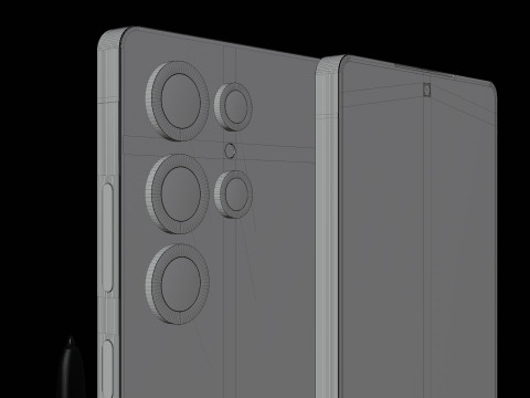Detailed of Samsung S25 Ultra 3D Model