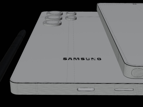 Detailed of Samsung S25 Ultra 3D Model