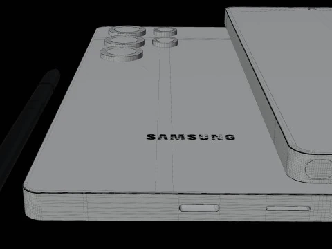 Detailed of Samsung S25 Ultra 3D Model