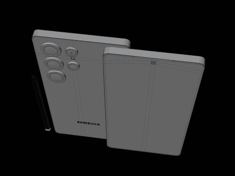 Detailed of Samsung S25 Ultra 3D Model
