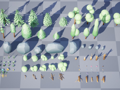 Low Poly Nature Forest Model 3D
