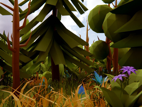Low Poly Nature Forest Model 3D