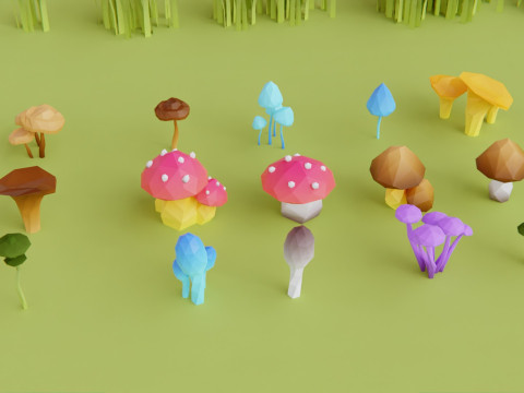 Low Poly Nature Forest Model 3D