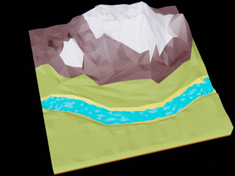 Low Poly Nature Forest Model 3D