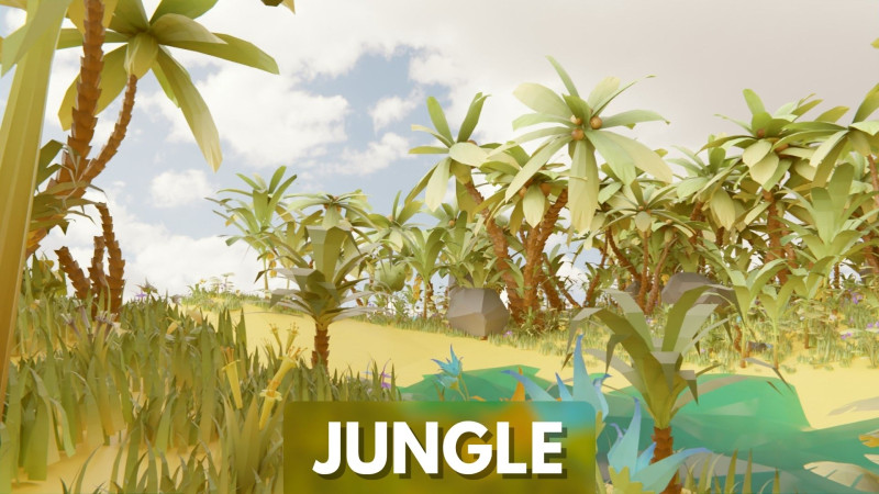 Low Poly Nature Jungle Modelo 3D .c4d .max .obj .3ds .fbx .stl .blend