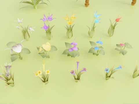 Low Poly Nature Jungle 3D-Modell