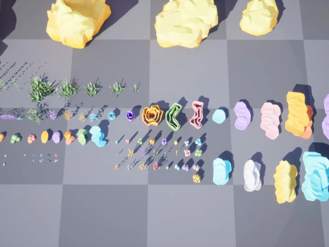 Low Poly Nature Underwater 3D Model