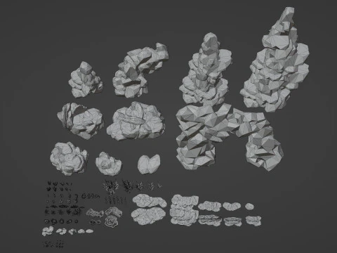 Low Poly Nature Underwater 3D Model